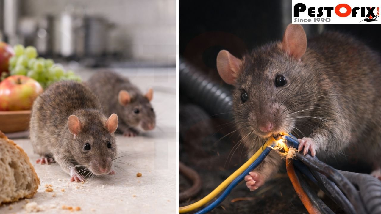 Rats contaminating kitchen food and damaging electrical wiring inside homes