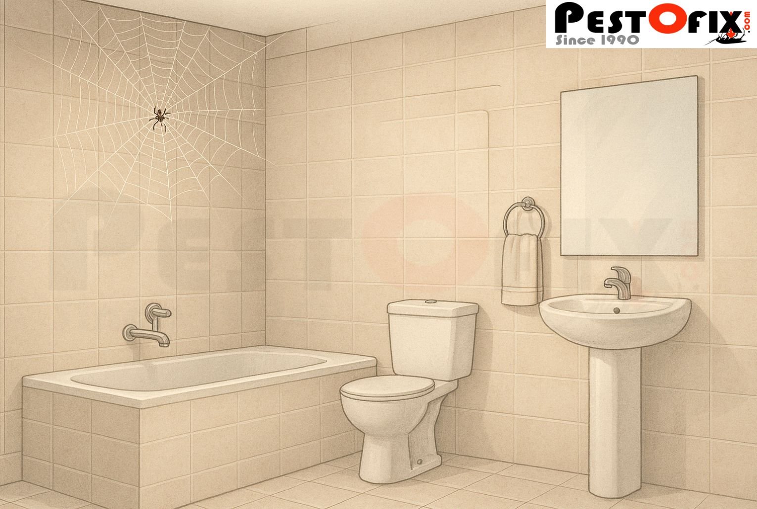 Spider Back in the Bathroom After Deep Cleaning