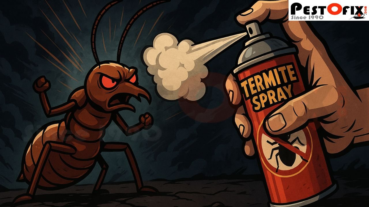 Termite spray not reaching colony