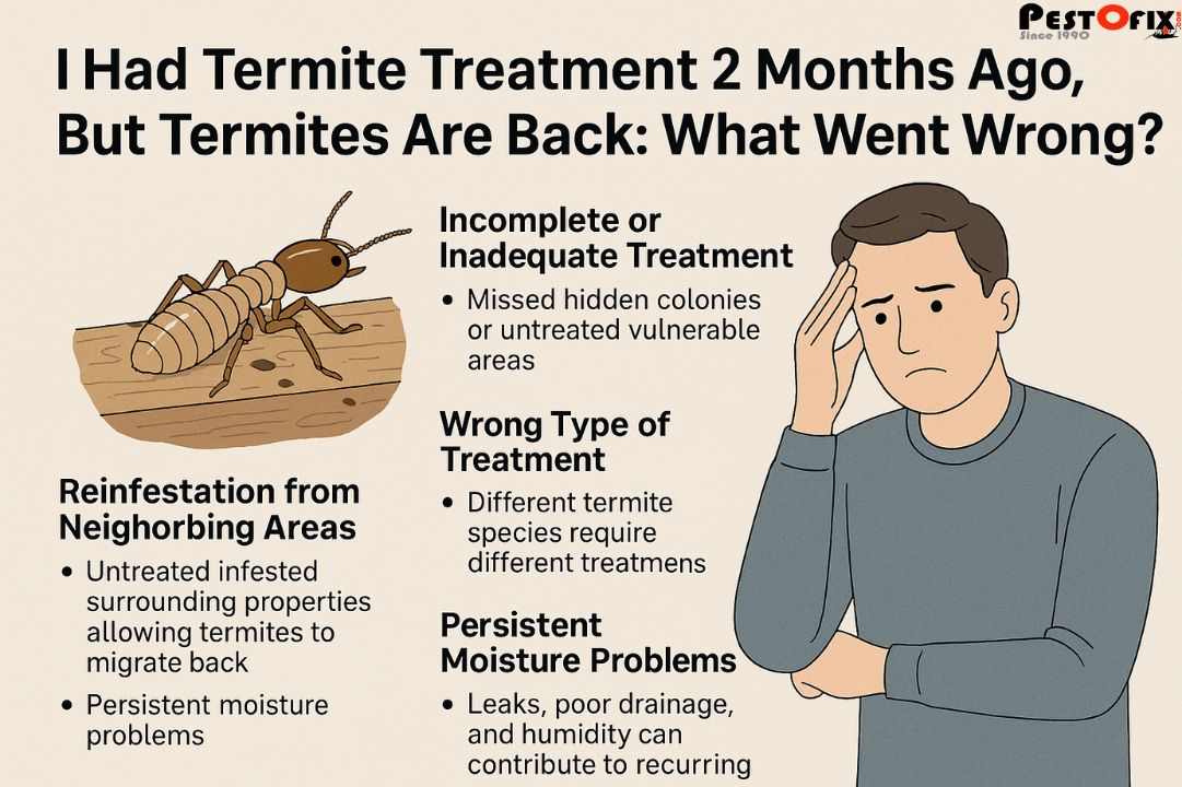 Why Termites get Back After 2 Months of the Treatment
